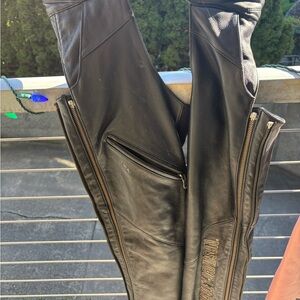 Harley-Davidson Women's Black Leather Chaps